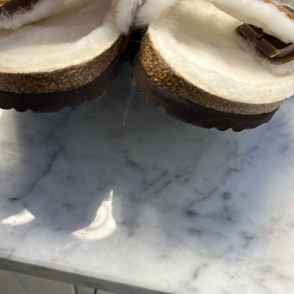 NWT Birkenstock Arizona Shearling Suede Leather Size 9 Mink Suede. - Picture 11 of 16